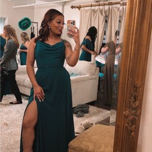 Emerald green dress